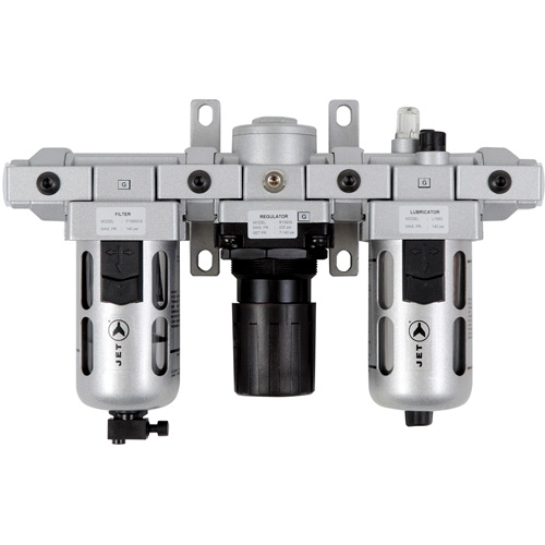 Filtre &agrave; air standard en trois parties, r&eacute;gulateur et lubrificateur AFRLMS12, 1/2" NPT Mukwa Safety Services