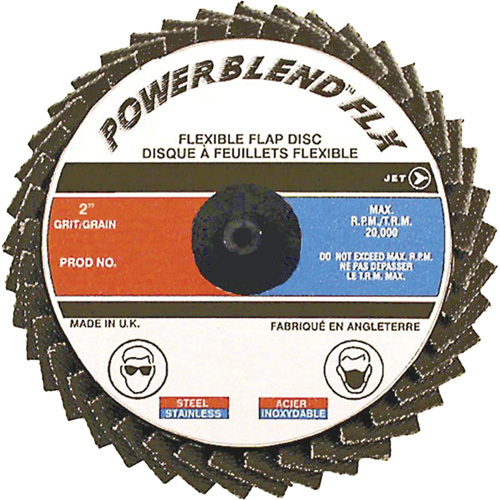 Powerblend FLX Roll-On Flap Disc, 3" x 120 Grit, Zirconia Alumina Mukwa Safety Services