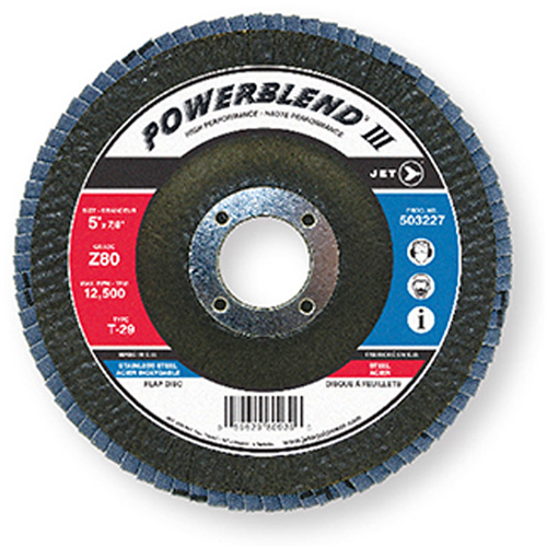 PowerBlend Flap Disc, 7" x 7/8", Type 29, Z120 Grit, Zirconia Alumina Mukwa Safety Services