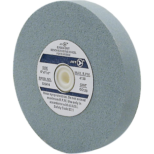 Bench Grinding Wheel, 8" x 1", 1" Arbor, Silicon Carbide Mukwa Safety Services