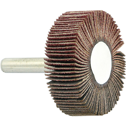 Shaft Mounted Flapwheel, 80 Grit, 1-1/2" x 1/2" x 1/4" Mukwa Safety Services