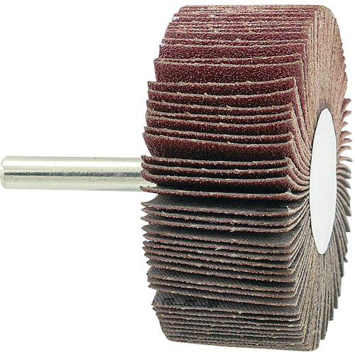 Mounted Flapwheel, 80 Grit, 2-1/2" x 1" x 1/4" Mukwa Safety Services