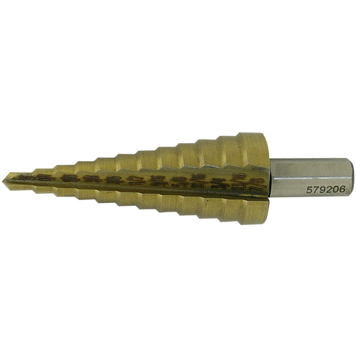 JET-KUT&reg; Super Premium M35 Step Drill, 3/16" - 7/8" , 1/16" Increments, High Speed Steel Mukwa Safety Services