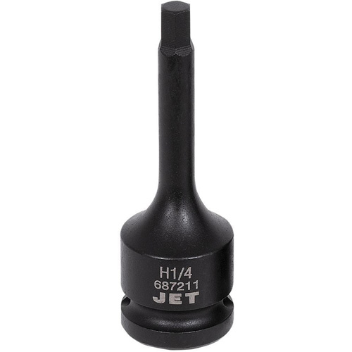 Impact Bit Socket, Hex, 1/4" x 3" L, 1/2" Drive Mukwa Safety Services