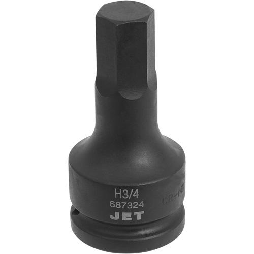 Impact Bit Socket, Hex, 3/4" x 3/4" Drive Mukwa Safety Services