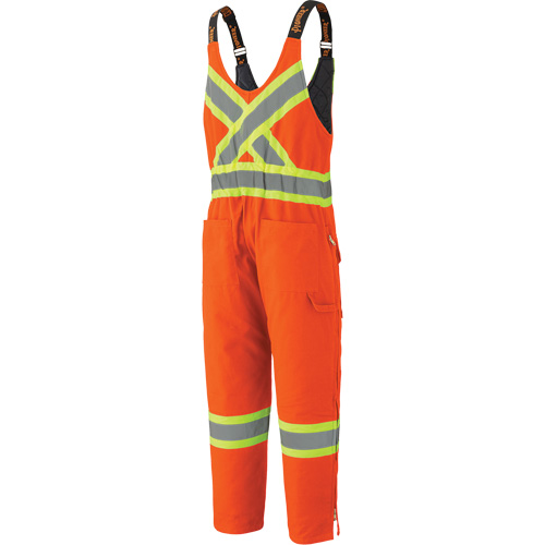 5538 High Visibility Quilted Duck Overalls, Cotton, X-Large, High Visibility Orange Mukwa Safety Services
