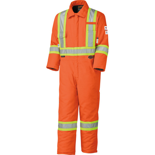5532A Combinaison de s&eacute;curit&eacute; &agrave; haute visibilit&eacute; ignifuge et anti-arcs &eacute;lectriques, Taille 2T-Grand, Orange haute visibilit&eacute;, 58 cal/cm² Mukwa Safety Services