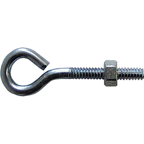 Eye Bolt, 3/8" Dia., 6" L, Zinc Plated Mukwa Safety Services