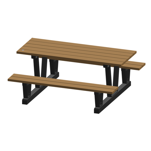 Tables de pique-nique d'ext&eacute;rieur en plastique recycl&eacute;, 72" lo x 60-5/16" la, S&eacute;quoia Mukwa Safety Services