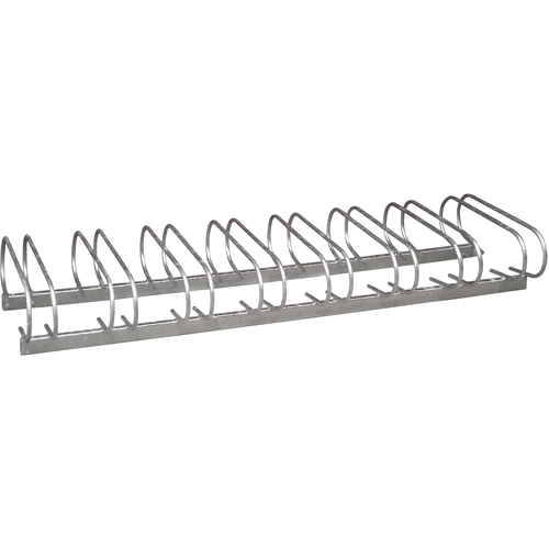 Style Bicycle Rack, Galvanized Steel, 8 Bike Capacity Mukwa Safety Services