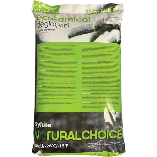 Produits de d&eacute;glaçage Natural Choice, Sac, 44 lb(20 kg), Point de fonte -26°C (-14,8°F) Mukwa Safety Services