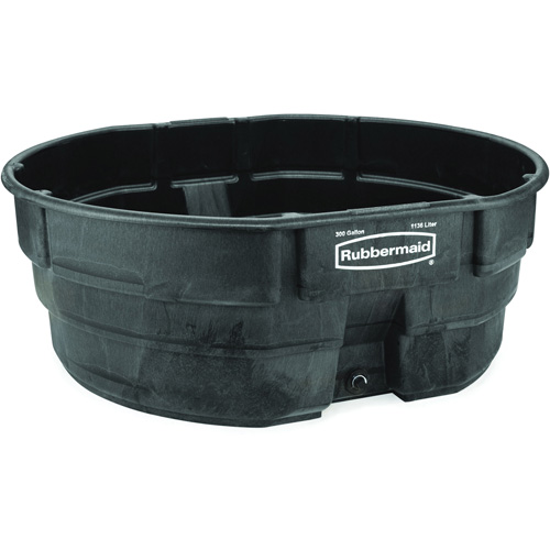 Stock Tank, 69" D x 63.25" W x 25" H, 2500 lbs. Capacity, Black Mukwa Safety Services