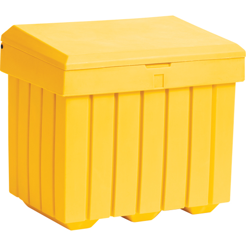Conteneur d'entreposage &eacute;conomique pour sel/sable, 32" x 23" x 27-1/2", 10 pi³, Jaune Mukwa Safety Services