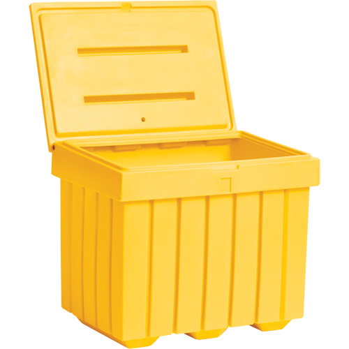 Conteneur d'entreposage &eacute;conomique pour sel/sable, 32" x 23" x 27-1/2", 10 pi³, Jaune Mukwa Safety Services
