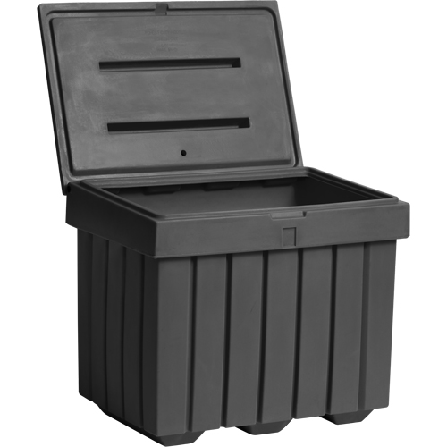 Conteneur d'entreposage &eacute;conomique pour sel/sable, 32" x 23" x 27-1/2", 10 pi³, Gris Mukwa Safety Services