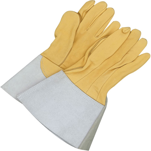 Gants de soudage &agrave; l'arc TIG en cuir de daim retourn&eacute; Gander Brand, Cuir fleur de daim, Taille 10 Mukwa Safety Services