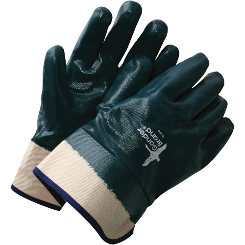 Deny Coated Gloves with Safety Cuffs, One Size, Nitrile Coating, Cotton Shell Mukwa Safety Services