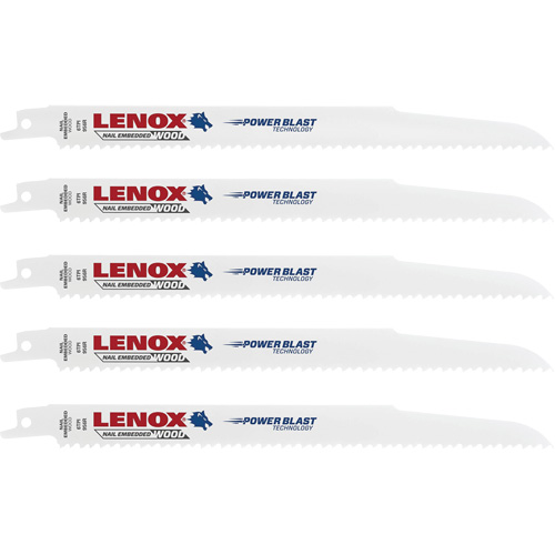 Wood Cutting Reciprocating Saw Blades, Bi-Metal, 6 TPI, 9" L x 3/4" W Mukwa Safety Services