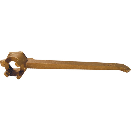 Cl&eacute; pour obturateur de baril, Poign&eacute;e 12", Bronze Mukwa Safety Services
