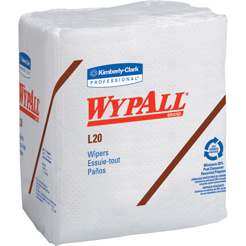 Serviettes jetables L20 WypAll, Tout usage, 12-1/2" lo x 12" la Mukwa Safety Services