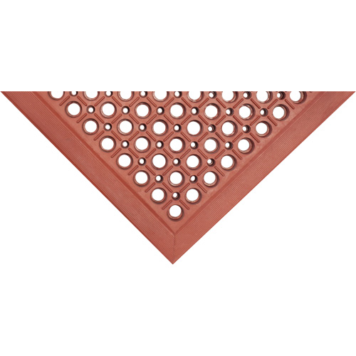 Tapis de s&eacute;rie Competitor, &agrave; fentes, 3' x 5' x 7/8", Orange, Caoutchouc naturel Mukwa Safety Services