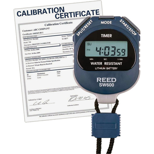SW600 Stopwatch with Calibration Certificate, Digital, Water Resistant Mukwa Safety Services