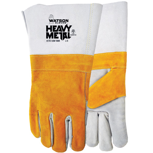 Gants ignifug&eacute;s Cow Town, Cuir de vache refendu, Taille Grand Mukwa Safety Services