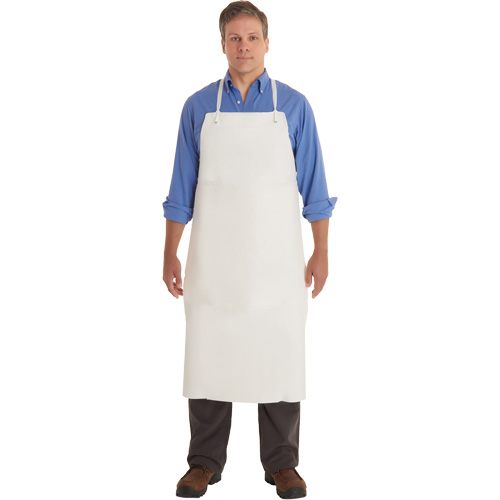 Tablier en PVC AlphaTec 56-101, PVC/Vinyle, Blanc, 33" la x 44" lo Mukwa Safety Services