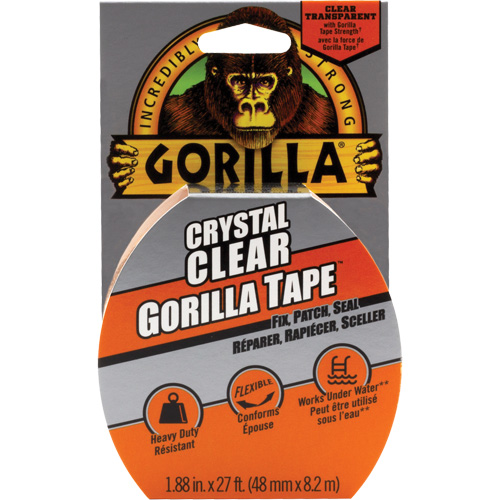 Crystal Clear Tape, 48 mm (1-7/8") x 8.3 m (27'), Clear Mukwa Safety Services