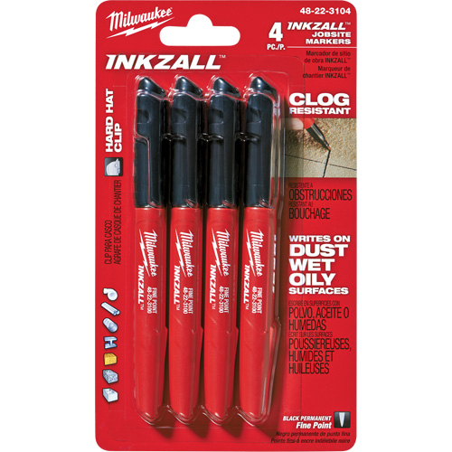 Inkzall Marker, Fine, Black Mukwa Safety Services