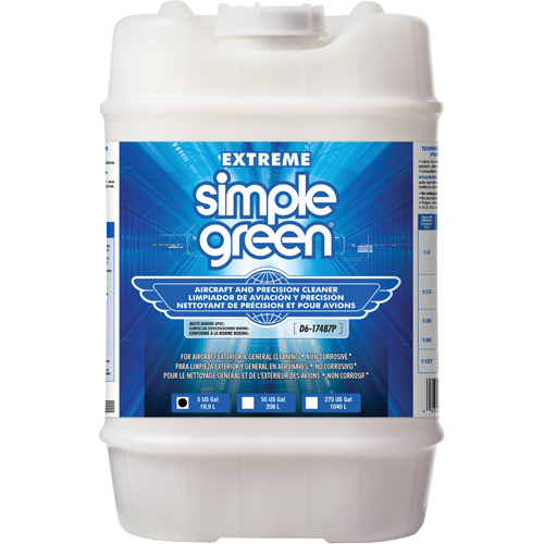 Produit nettoyant de pr&eacute;cision et pour a&eacute;ronefs Extreme Simple Green, 5 gal., Cruche Mukwa Safety Services