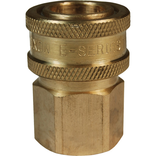 DQC E-Series Straight-Through Interchange Coupler, Brass, 3/4", Female NPTF, 1700 PSI Mukwa Safety Services