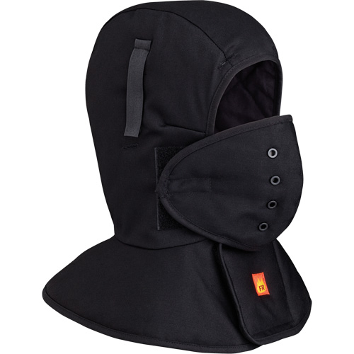 565A Doublure matelass&eacute;e FR &agrave; long col pour casque, Noir, Coton Mukwa Safety Services