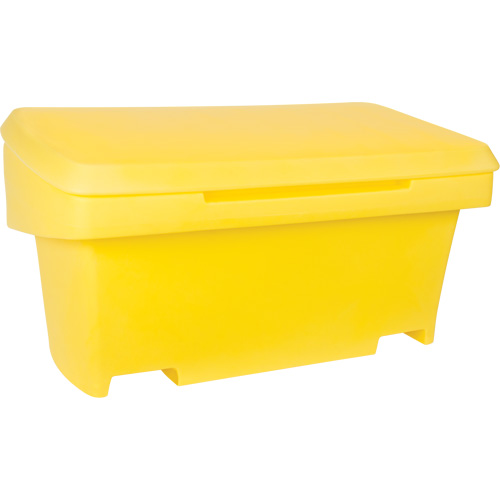 Heavy-Duty Outdoor Salt and Sand Storage Container, 24" x 48" x 24", 10 cu. Ft., Yellow Mukwa Safety Services