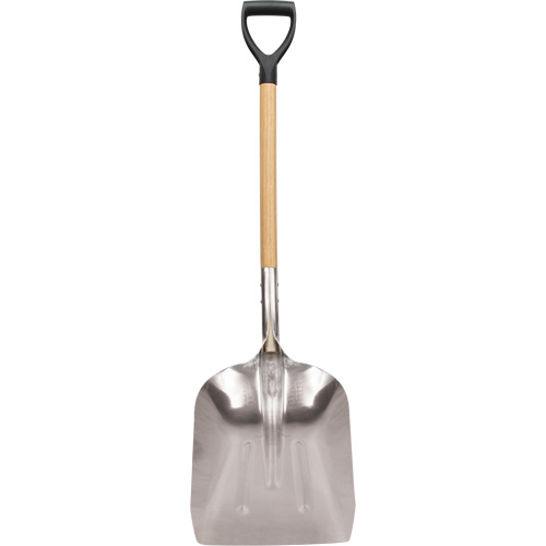 Scoop Shovel, Wood, Aluminum Blade, D-Grip Handle, 24-1/2" Length Mukwa Safety Services