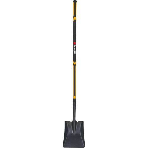 Pelle carr&eacute;e Pro, Fibre de verre, Lame Acier durci, Manche en Droit, Longueur 48" Mukwa Safety Services