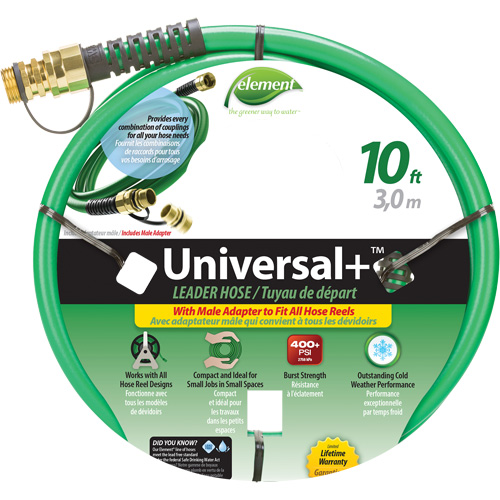 Tuyau Leader Element Universal+, PVC, 1/2" dia x 10' Mukwa Safety Services