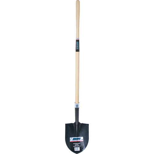 Heavy-Duty Round Point Shovel, Carbon Steel Blade, Hardwood, Straight Handle Mukwa Safety Services