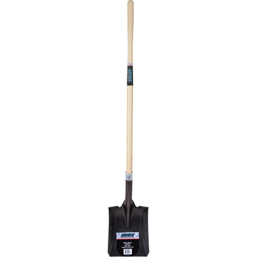 Heavy-Duty Square Shovel, Hardwood, Carbon Steel Blade, Straight Handle, 48" Long Mukwa Safety Services