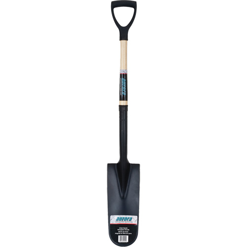 Drain Spade Shovel, Tempered Steel, 14" x 6" Blade, 30" L, D-Grip Handle Mukwa Safety Services