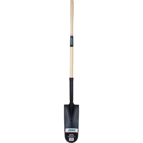 Drain Spade Shovel, Tempered Steel, 14" x 6" Blade, 46" L, Straight Handle Mukwa Safety Services