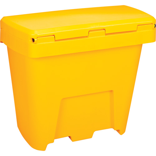 Salt & Sand Storage Bins, With Hasp, 21" x 27" x 26", 4.24 cu. ft., Yellow Mukwa Safety Services