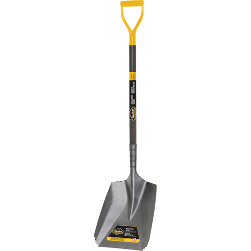 Serrated Snow Shovel, Tempered Steel Blade, 11-7/10" Wide, D-Grip Handle Mukwa Safety Services