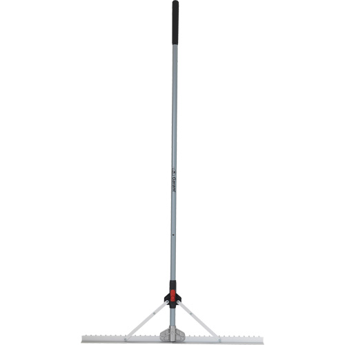 R&acirc;teau &agrave; niveler pour am&eacute;nagement paysager avec t&ecirc;te pliante, Manche Fibre de verre, 36" la, Lame Aluminium Mukwa Safety Services