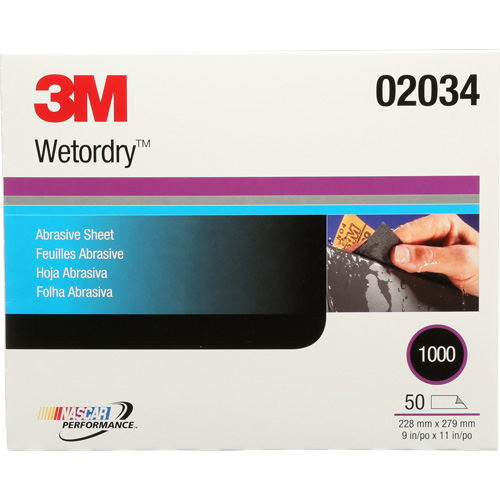 Feuille abrasive Imperiale, 9" x 11", Grain 1000, Carbure de silicium Mukwa Safety Services