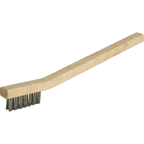Petites brosses industrielles de nettoyage, Acier inoxydable, 3 x 7 rangs de fils, Longueur 7-3/4" Mukwa Safety Services