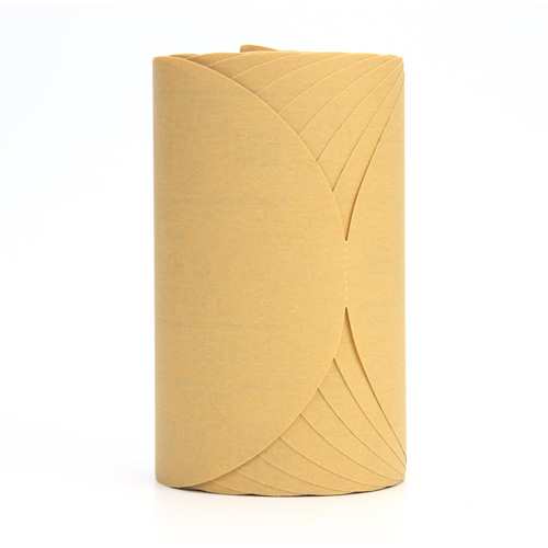 Stikit 216U Gold Paper Disc Roll, 6" Dia., P320 Grit, Aluminum Oxide Mukwa Safety Services