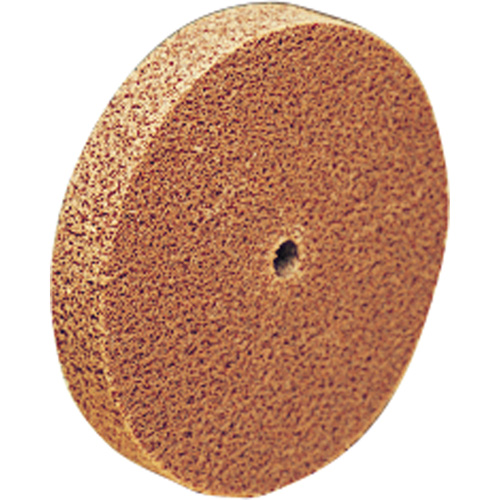 Meule d'abrasion et de polissage unitaris&eacute;e Scotch-Brite, 6" x 1/8", Arbre de 1/2", Grain de Cors&eacute;, Oxyde d'aluminium Mukwa Safety Services