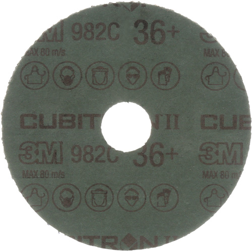 Disques en fibre mod&egrave;le 982C Cubitron II , Grain de c&eacute;ramique, 36+, 7" Dia x 7/8" Arbre Mukwa Safety Services