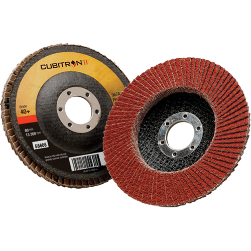 Cubitron II Flap Disc 967A, 4-1/2" x 7/8", Type 27, 40+ Grit, Ceramic Mukwa Safety Services